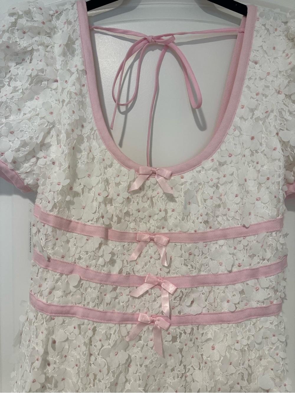 For Love and Lemons Stacked Blossom Lace Mini Dress - Picture 9 of 14